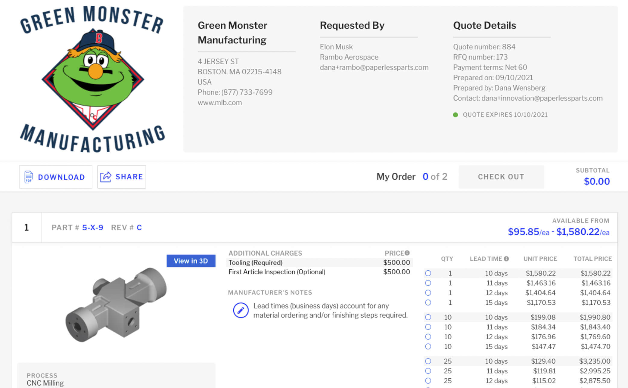 quoting software for manufacturing - Paperless Parts