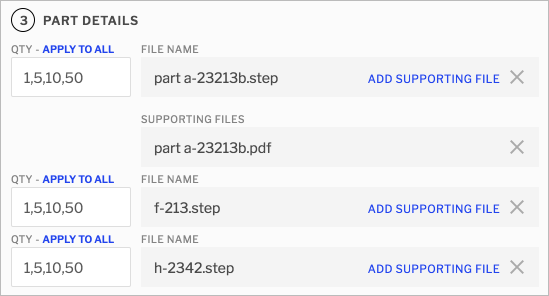 Line items in Smart RFQ support attachments