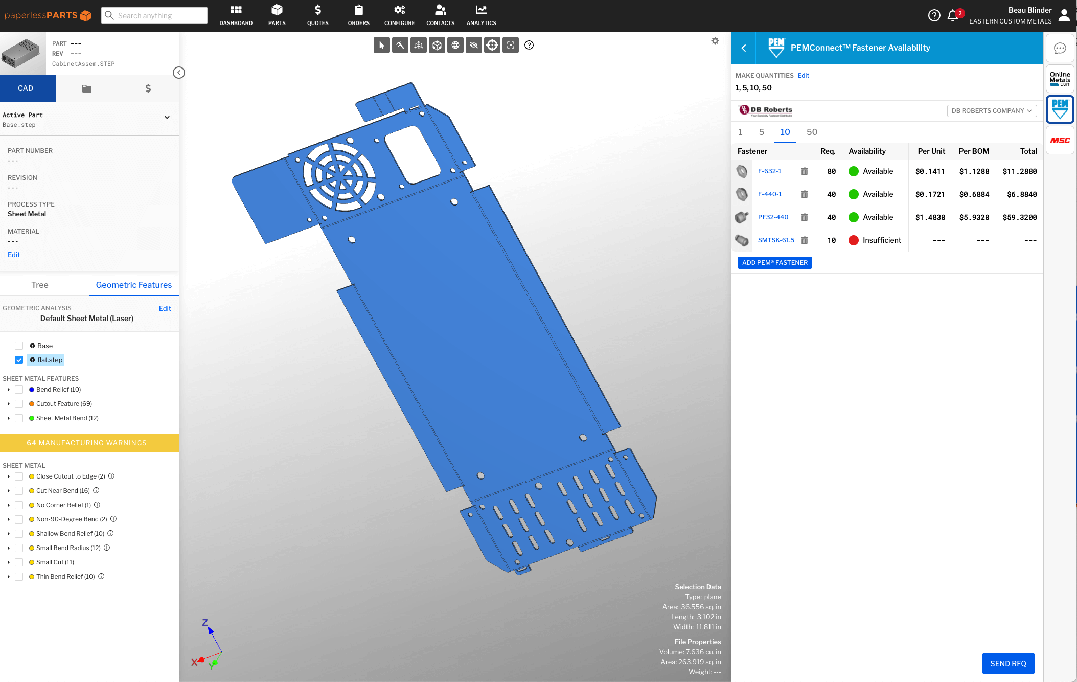 PEMConnect application inside the Paperless Viewer