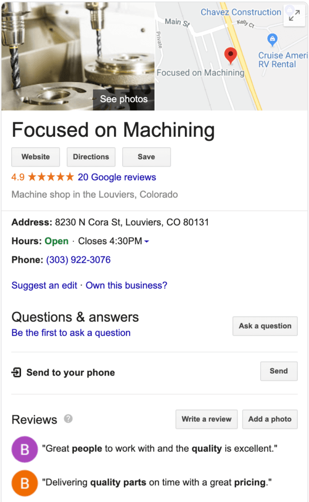 Focused on Maching