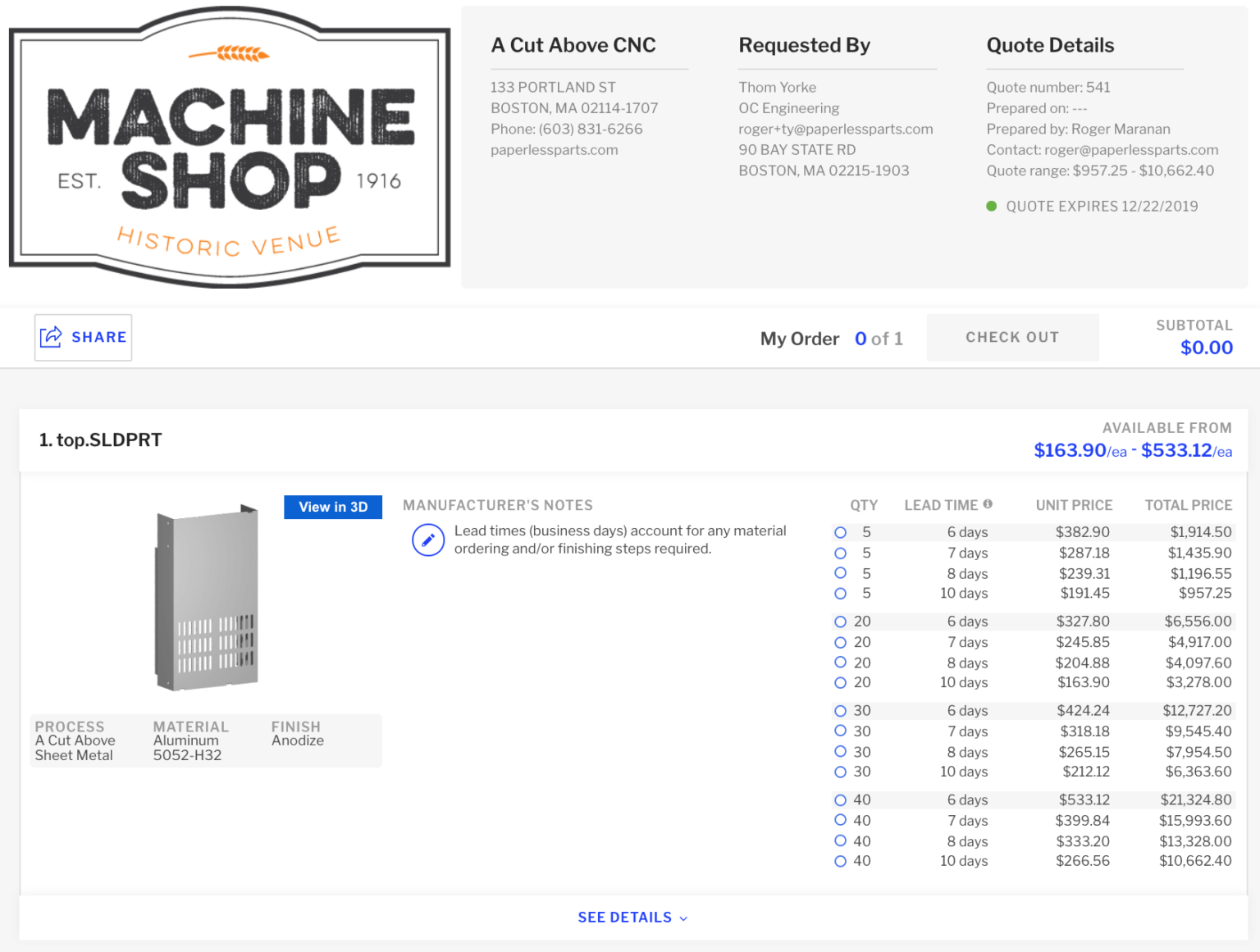 Quote Faster and Increase Your Revenue Paperless Parts