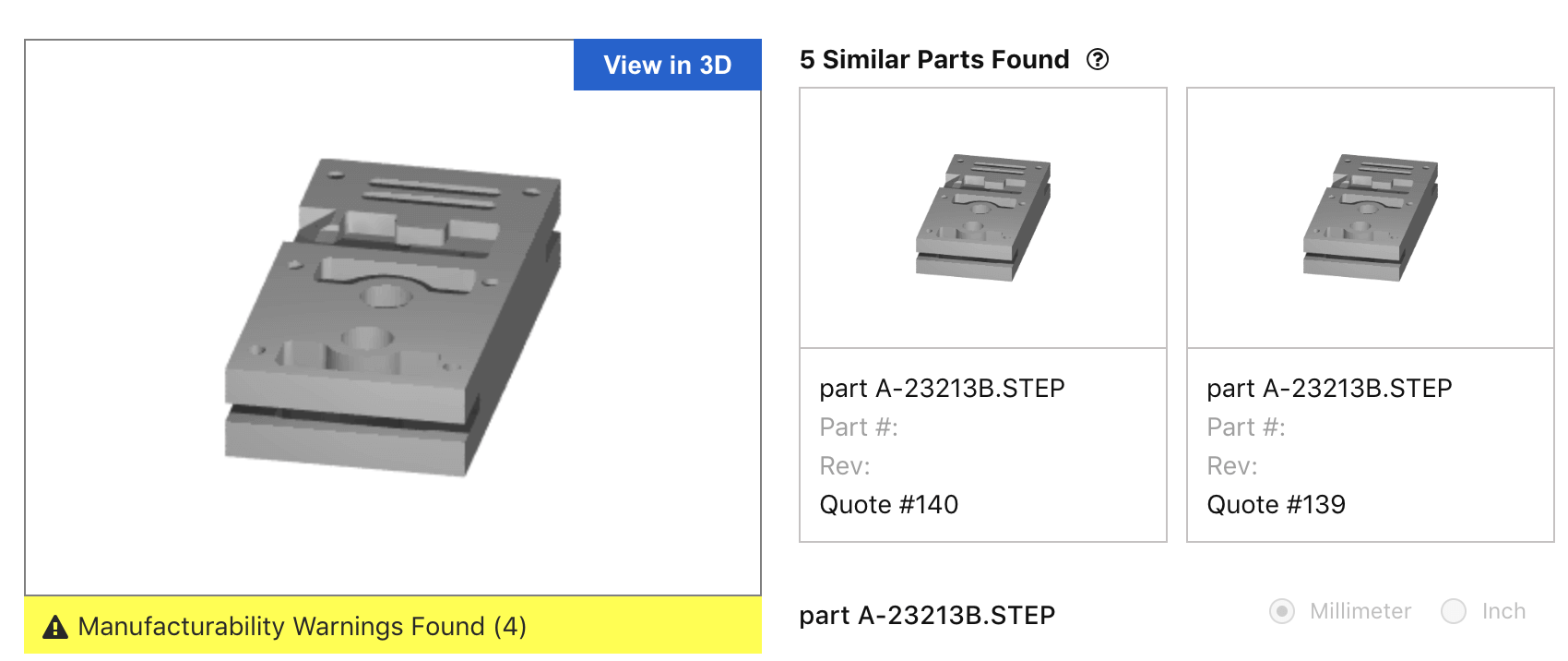 Find similar parts when quoting in Paperless Parts