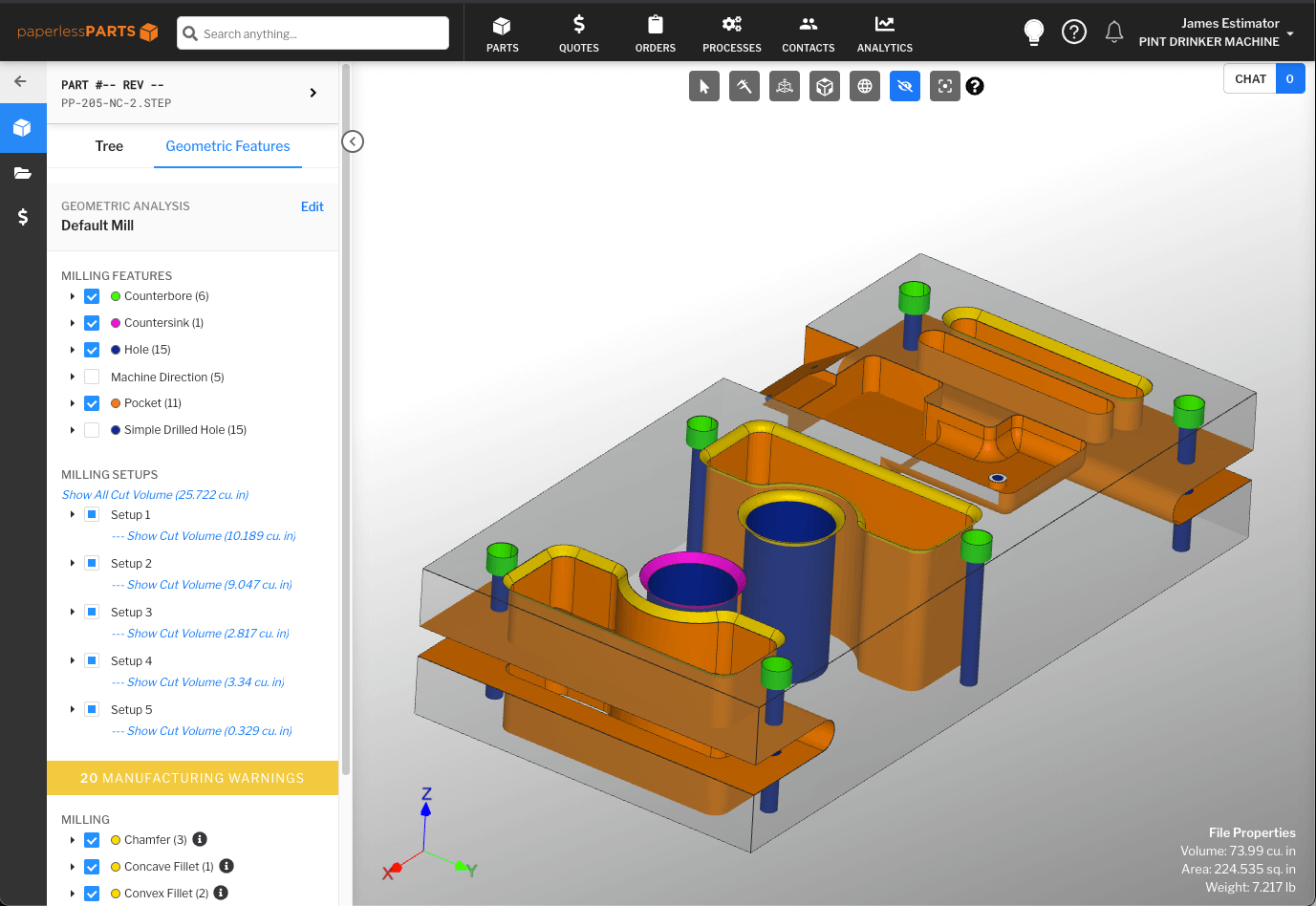 CAD Models in Paperless Parts Software