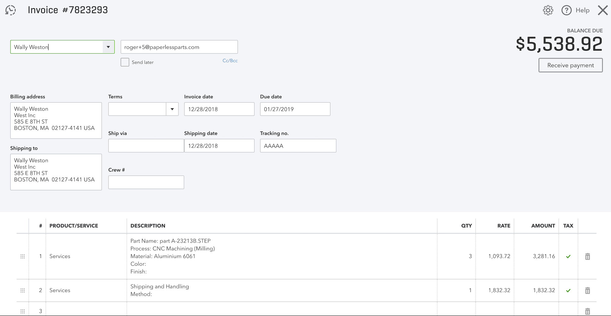 Steps for integrating Quickbooks with Paperless Parts