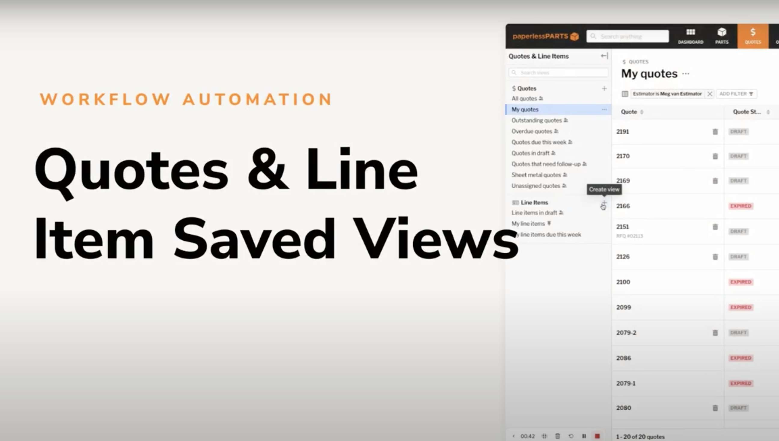 *Featured Demo* Quotes &#038; Line Item Saved Views