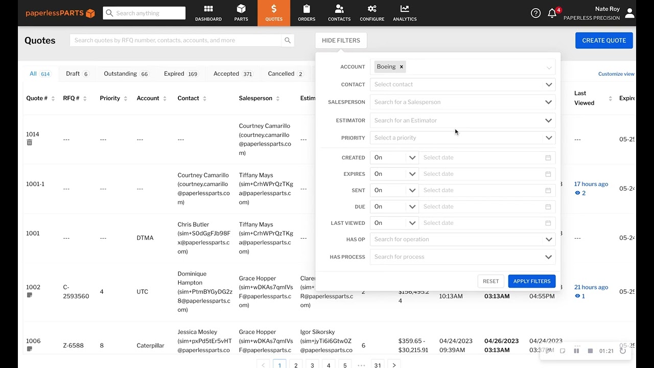 Efficiently Managing Quote Throughput